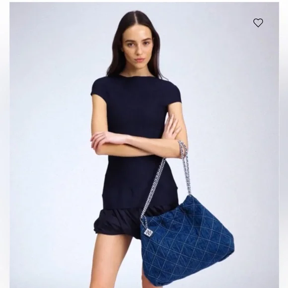 Tory Burch FLEMING SOFT DENIM HOBO BAG - Picture 6 of 6